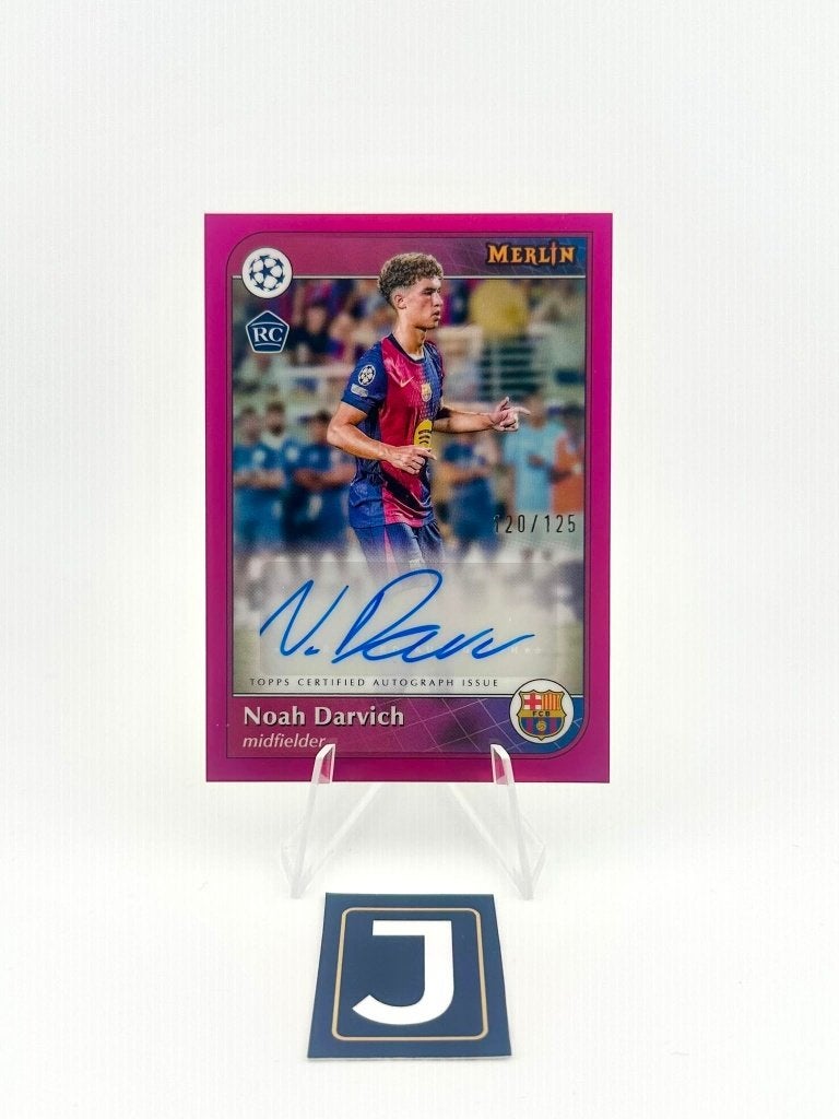 Noah Darvich /125 rookie autograph Topps Merlin Barcelona, Ophalen of Verzenden, Zo goed als nieuw, Plaatje