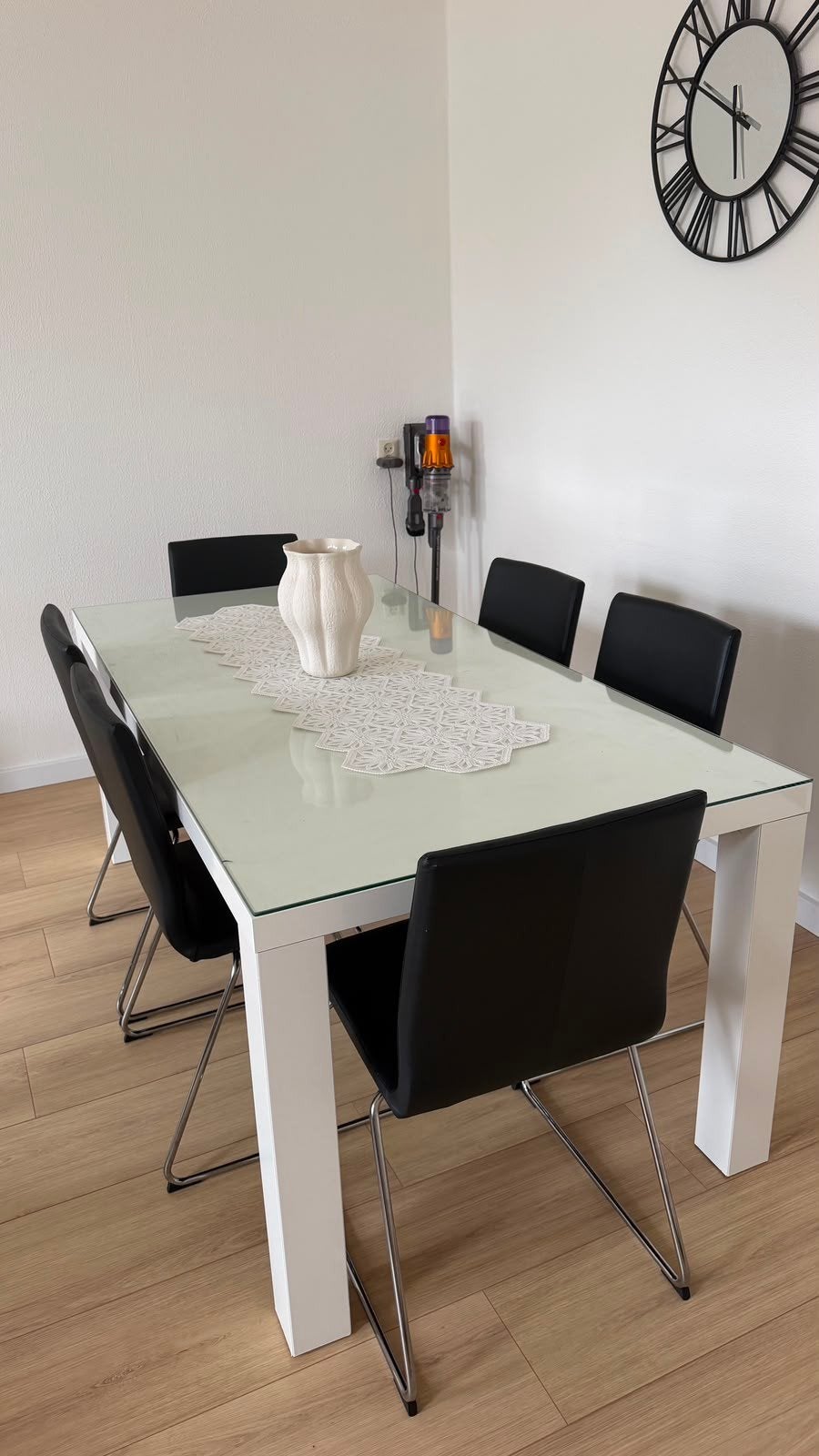 eettafel plus stoelen, Ophalen, Overige materialen, 50 tot 100 cm, Zo goed als nieuw