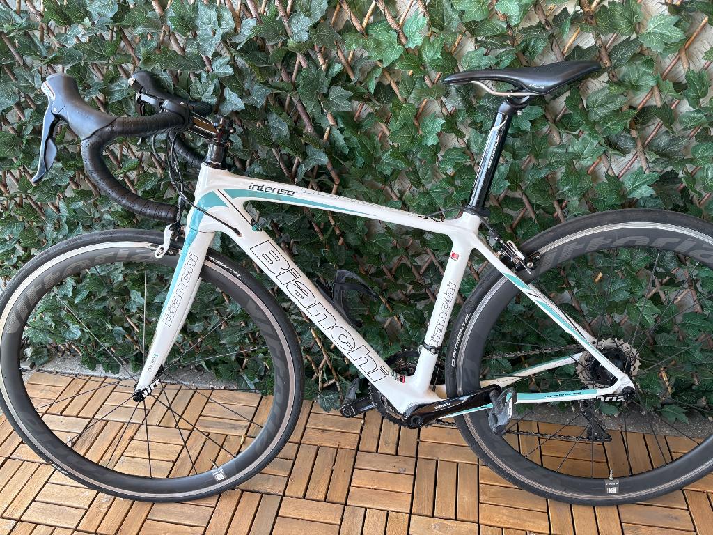 Racefiets Bianchi Intenso maat 49 dames, 28 inch, Gebruikt, Carbon, Velgrem