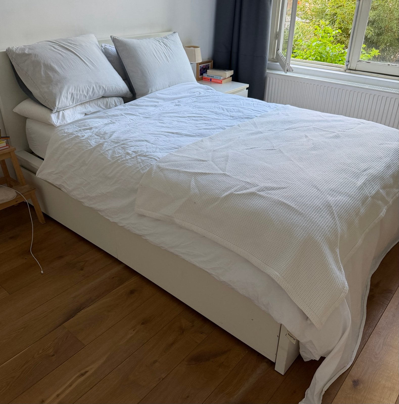 IKEA MALM bed 140x200 met 3 lades, Huis en Inrichting, Ophalen, Gebruikt, Tweepersoons, 140 cm