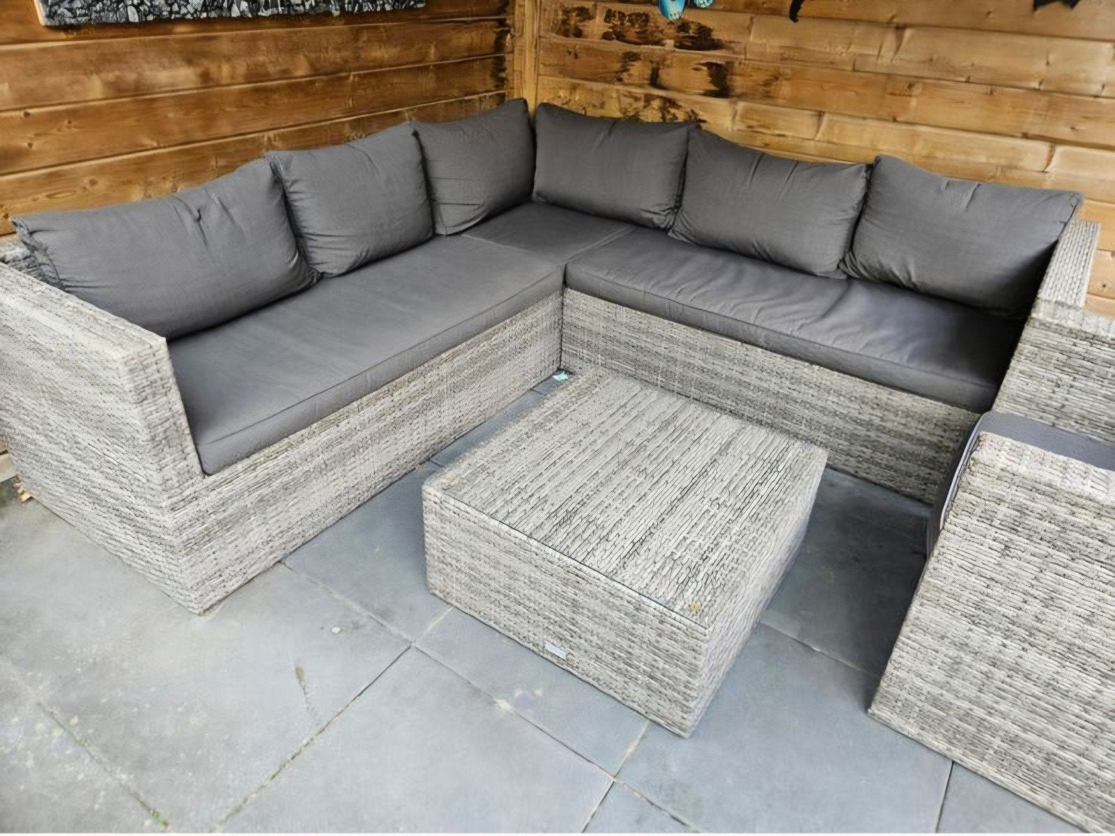 Garden Impressions Loungeset - Zo goed als nieuw, Tuin en Terras, Tuinsets en Loungesets, Ophalen, 5 zitplaatsen, Loungeset, Wicker