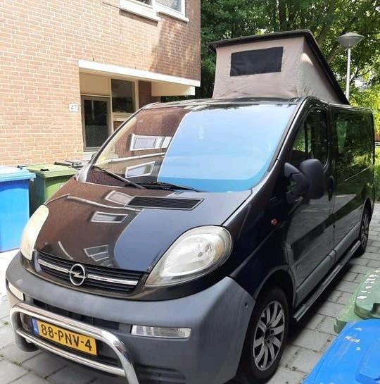 Opel Vivaro Camper 1.9 DTI 6P 1jaar APK TOP buscamper, Overige merken, Hefdak, Particulier, Reservewiel