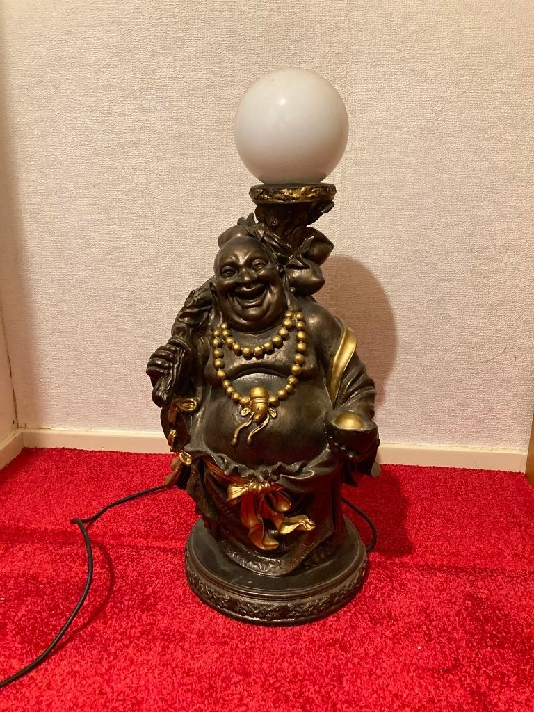 Lachende Boeddha lamp, Ophalen, Met verlichting, Zo goed als nieuw, Overige kleuren