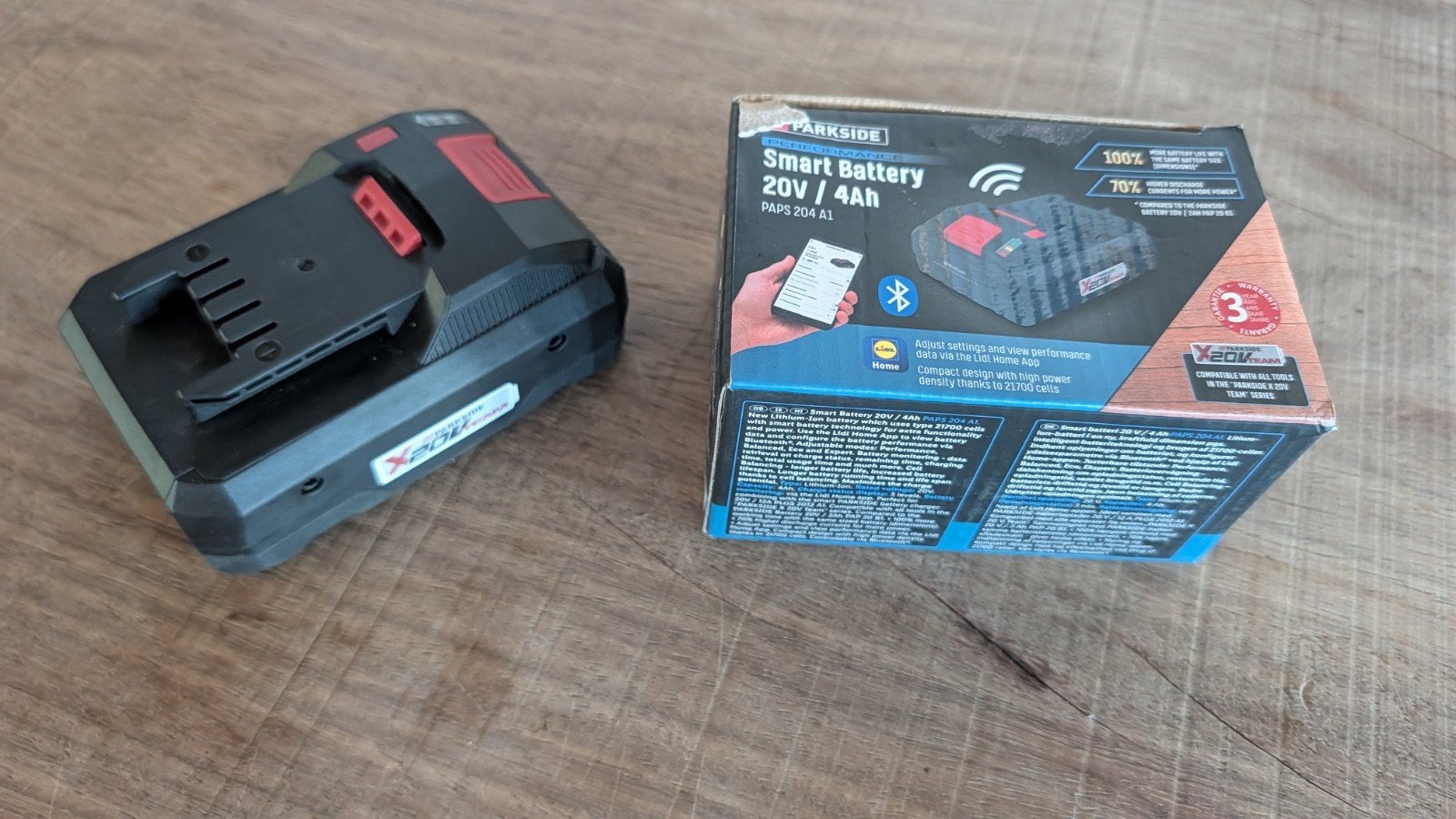 Parkside Smart Accu 20V/4Ah PAPS 204 A1 - ZGAN, Ophalen of Verzenden, Zo goed als nieuw