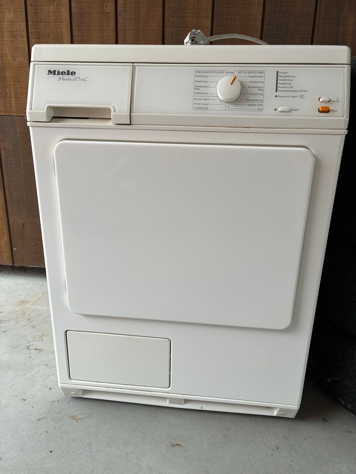 Miele Mistral Plus C wasdroger - Goede staat, 6 tot 8 kg, Gebruikt, Luchtafvoer, Ophalen of Verzenden