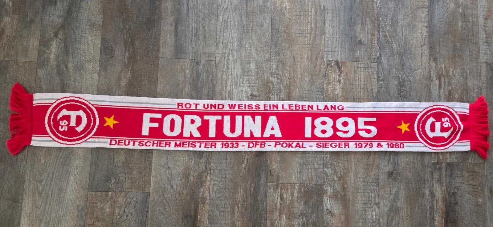 Sjaal Fortuna Dusseldorf, Ophalen of Verzenden, Zo goed als nieuw, Buitenlandse clubs, Vaantje of Sjaal