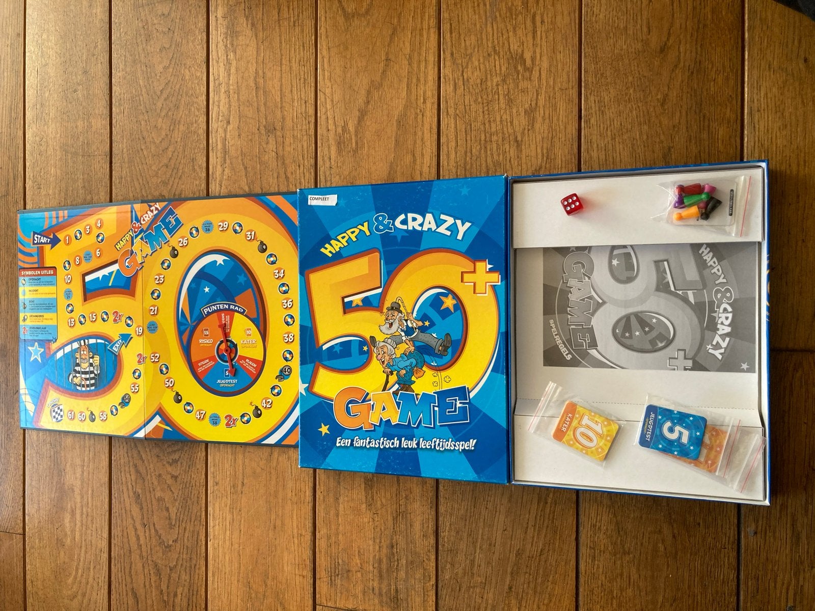 Happy & Crazy 50+ Game - Leuk leeftijdsspel!, Drie of vier spelers, Ophalen of Verzenden, Zo goed als nieuw