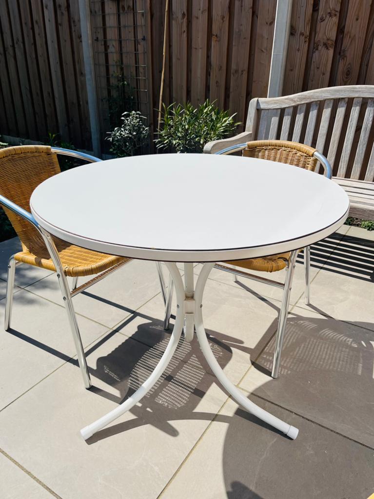 Ronde tafel tuintafel / terrastafel, Tuin en Terras, Ophalen, Gebruikt, Overige materialen