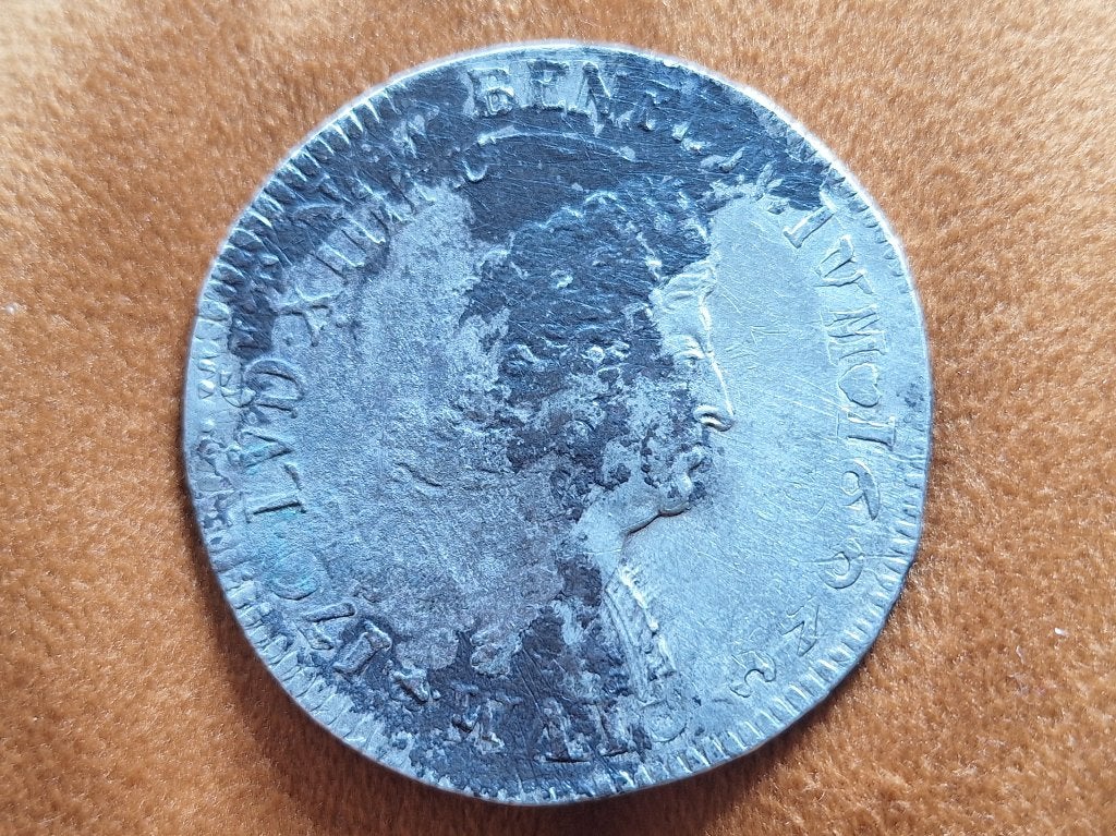 Ecu 1694 - 170? Reformation, raar, Ophalen of Verzenden, Frankrijk, Losse munt, Zilver