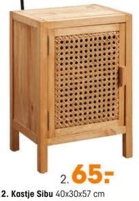 Sibu rotan nachtkastje webbing, Ophalen of Verzenden, Zo goed als nieuw, Minder dan 45 cm, 55 tot 70 cm