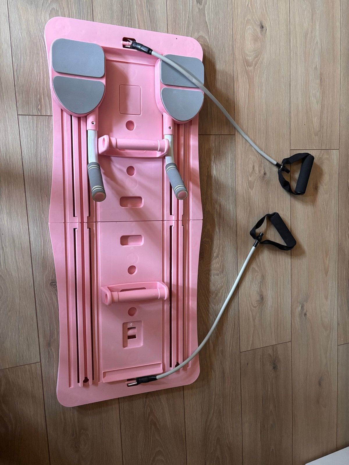 Roze Fitnessbank / pilates met Weerstandsbanden, Ophalen of Verzenden, Nieuw, Benen, Fitnessbank