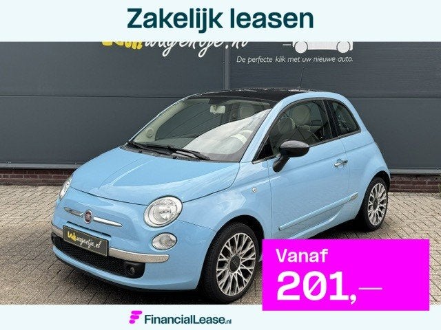 Fiat 500 1.2 Cult *leer *climate *dig. display *p-sensor *16, Gebruikt, 1242 cc, 4 cilinders, 840 kg