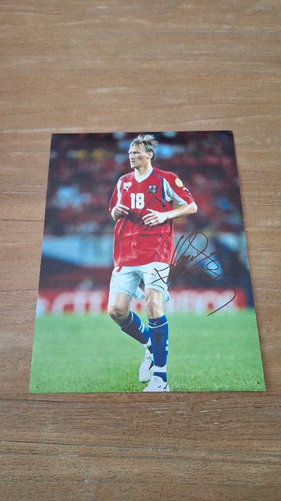 Foto 20x25 cm met handtekening; Marek Heinz # Tsjechie HSV, Verzamelen, Sportartikelen en Voetbal, Ophalen of Verzenden, Nieuw