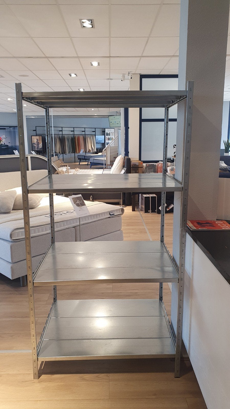 9x Stevige metalen Stellingkast met 4 planken 200x105x82, Ophalen, Gebruikt