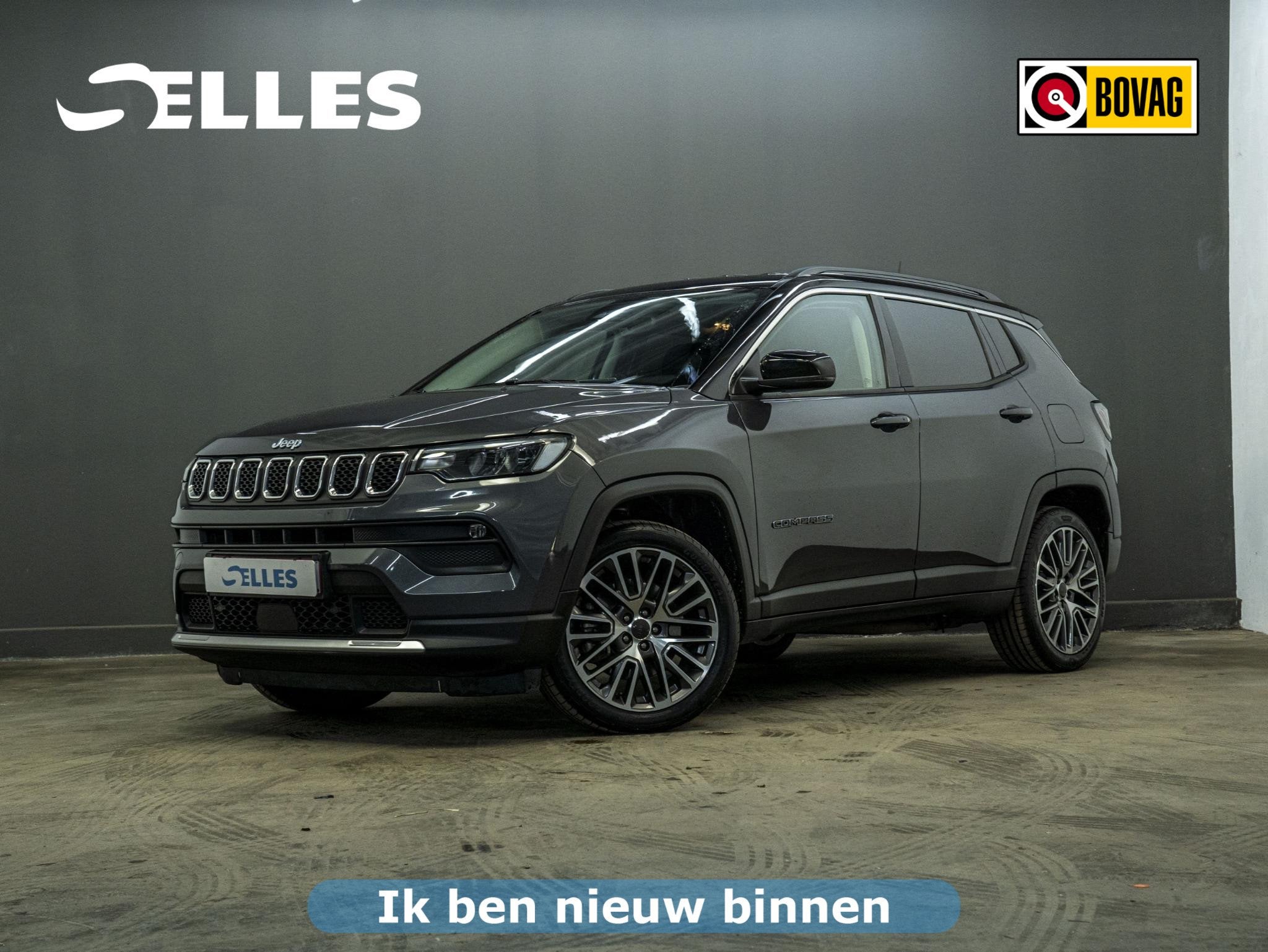 Jeep Compass 4xe 190 Plug-in Hybrid Electric Night Eagle | A, Auto's, Automaat, Leder en Stof, Start-stop-systeem, Bedrijf