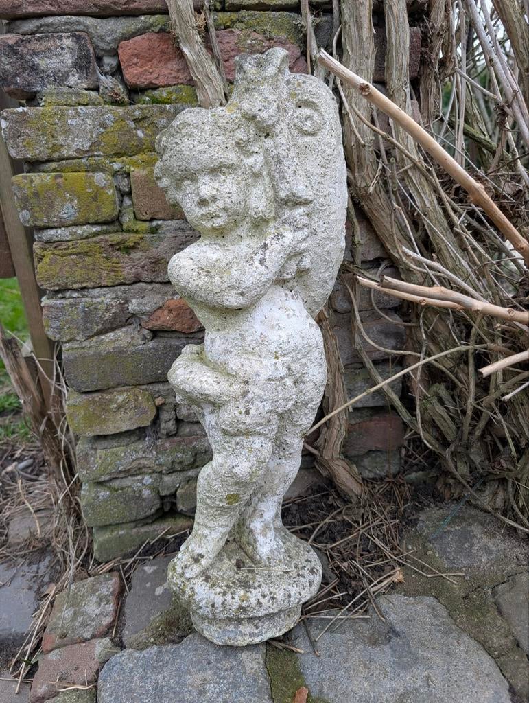 Antiek Tuinbeeld Water Spuwer Brocante Vintage, Tuin en Terras, Tuinbeelden, Ophalen of Verzenden, Gebruikt, Beton, Overige typen
