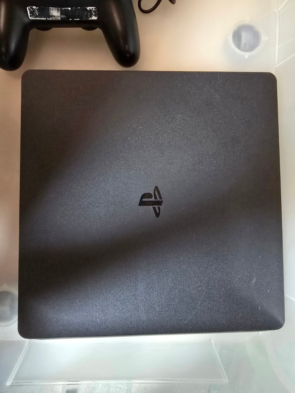 Sony PlayStation 4 met 2 controllers, racestuur en joystick, Ophalen, Zo goed als nieuw, Met 2 controllers, Original