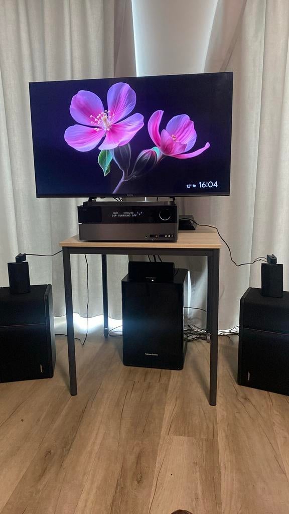 Harman Kardon 5.1 Home Cinema Systeem met Onkyo Receiver, Audio, Tv en Foto, Home Cinema-sets, Gebruikt, 70 watt of meer, 5.1-systeem