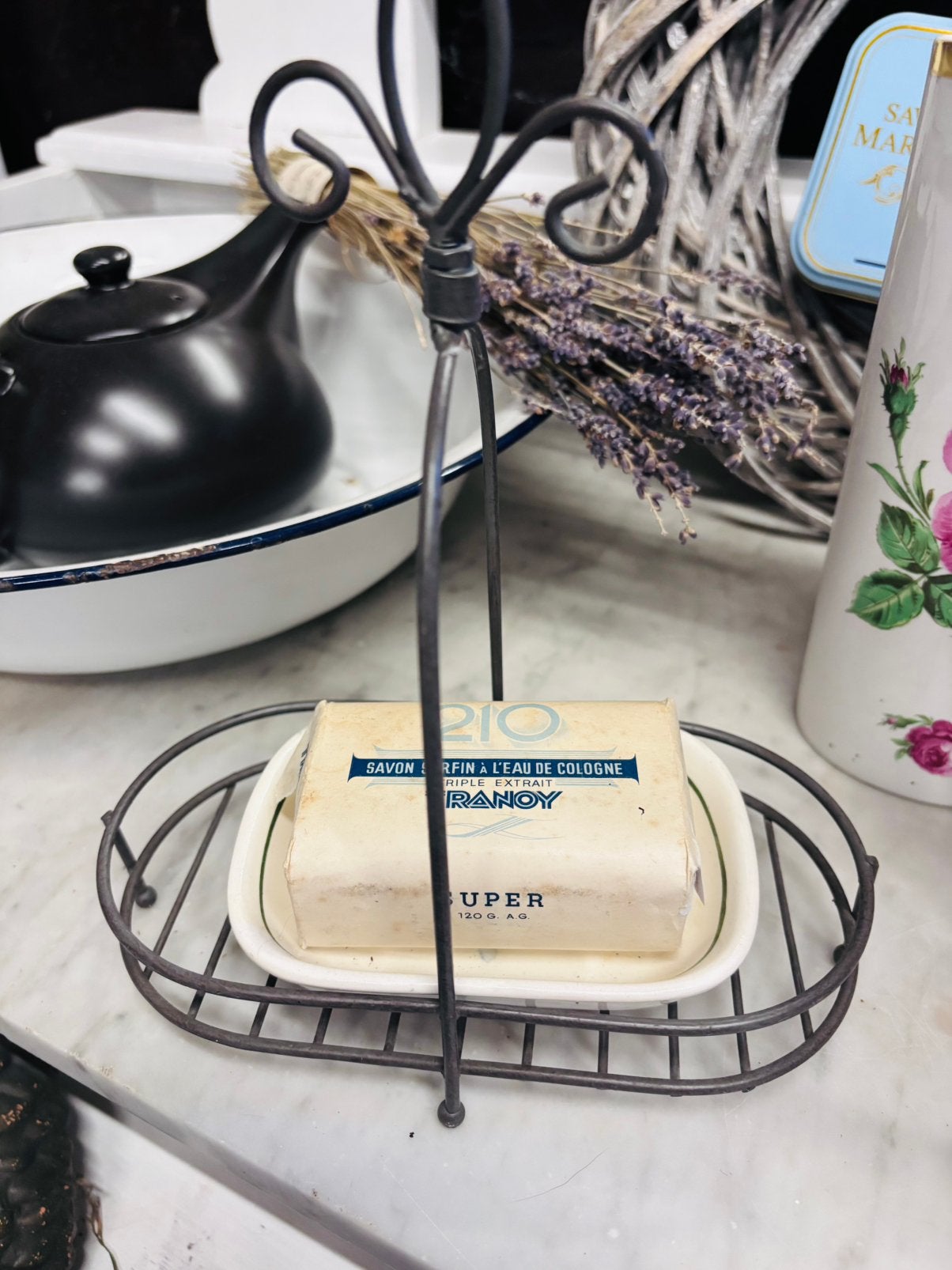Vintage zeepsetje – brocante badkamer, Ophalen