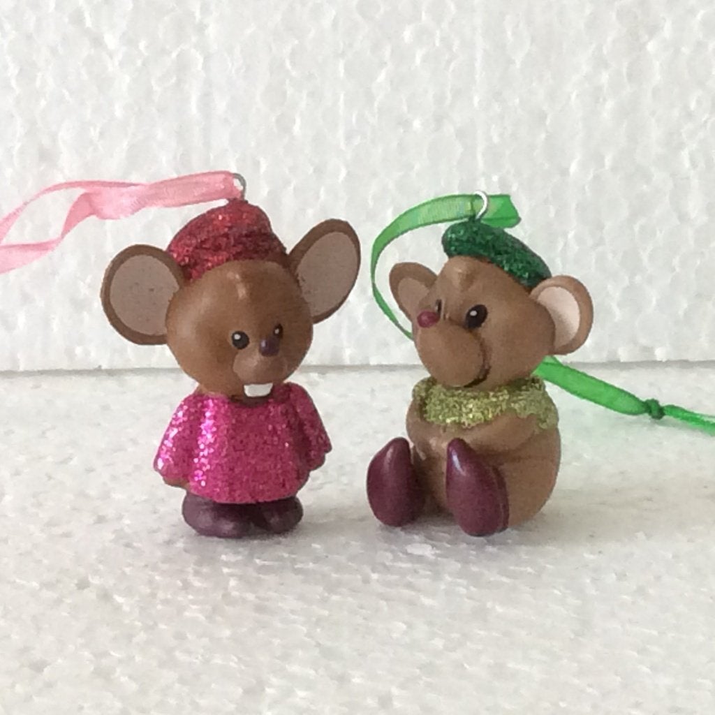 Disney Assepoester - kerstboom hangers jaq en gus, Verzamelen, Disney, Ophalen of Verzenden, Assepoester of Belle, Zo goed als nieuw