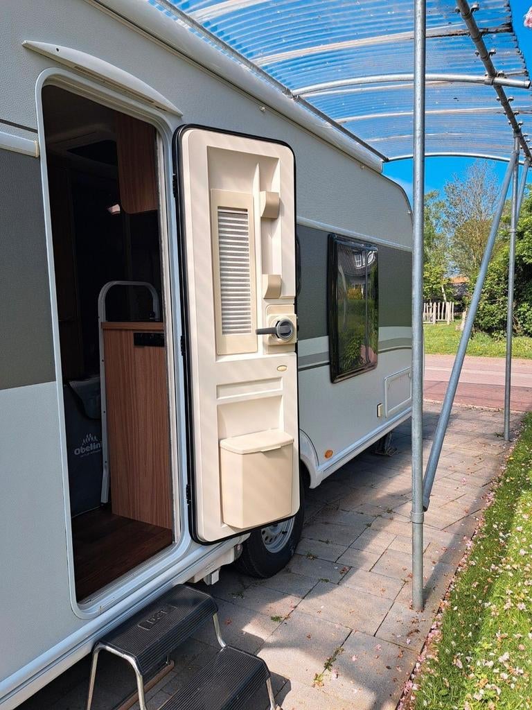 Eriba Exciting 470 met queensbed, airco, luifel en mover, Kachel, Rondzit, Particulier, 6 tot 7 meter