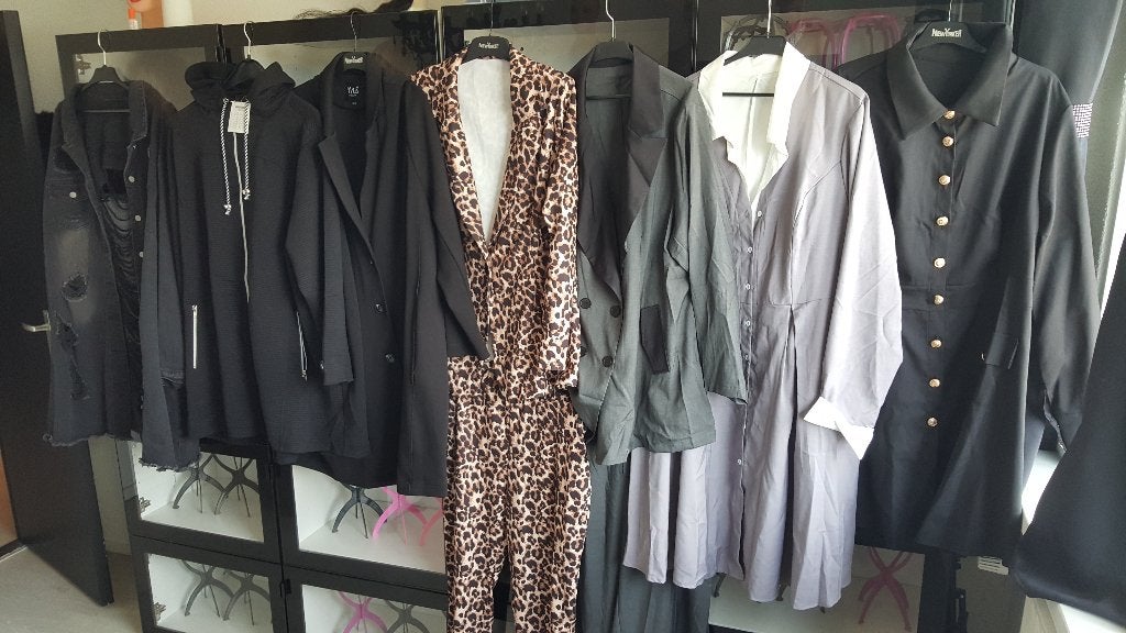 Pakket Kleding maat 52/54 - Set - Jas - Pak - Jurk, Ophalen of Verzenden, Nieuw, Zwart, Jurk