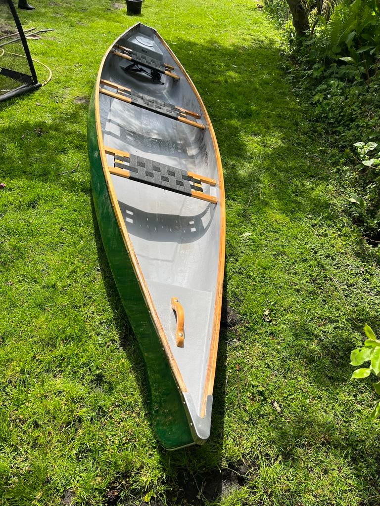 Groene Canadese Kano, Watersport en Boten, Kano's, Ophalen, Gebruikt, Drie personen of meer, Canadese kano of Open kano