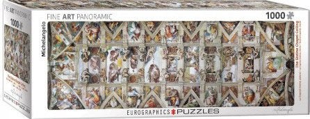 Eurographics - The Sixtijnse Chapel - 1000 stukjes  Panorama, Ophalen of Verzenden, 500 t/m 1500 stukjes, Nieuw, Legpuzzel
