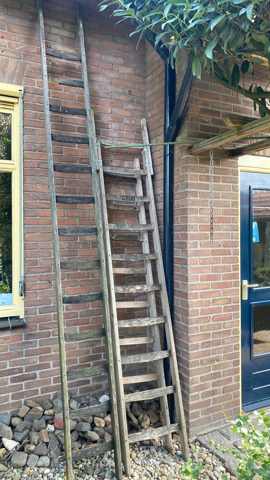 Houten decoratie ladders, Doe-het-zelf en Verbouw, Ophalen, Zo goed als nieuw, Minder dan 2 meter