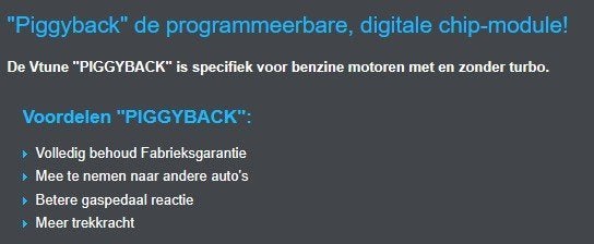 Tuning - VTune PiggyBack, Ophalen of Verzenden