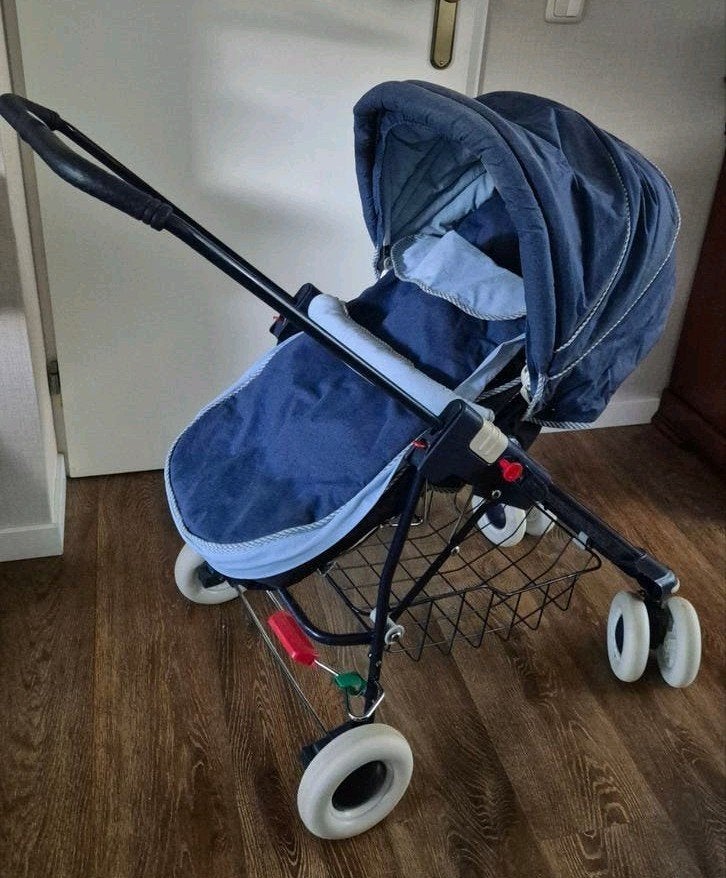 Bébé Confort Turbo 02 complete retro kinderwagenset Jeans, Zo goed als nieuw, Combiwagen, Verstelbare duwstang, Ophalen
