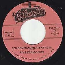 Five Diamonds Ten commandments of love / i cried and cried, 7 inch, Nieuw in verpakking, Overige typen, Rock-'n-roll