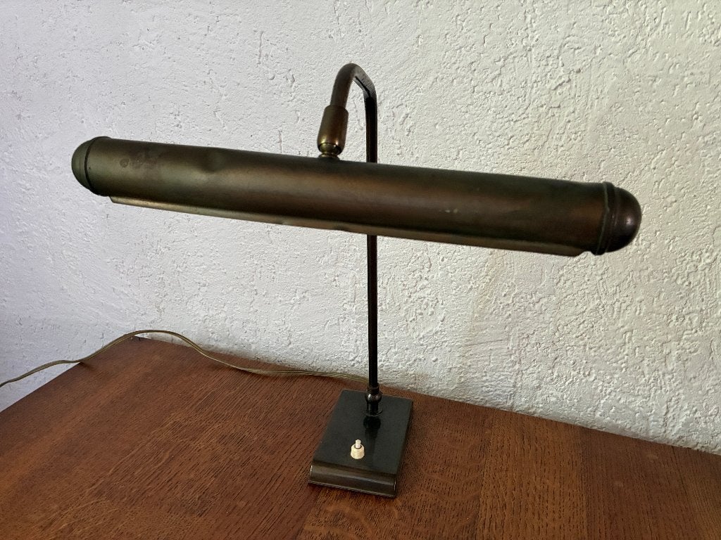 Vintage bureaulamp pianolamp notarislamp, Ophalen