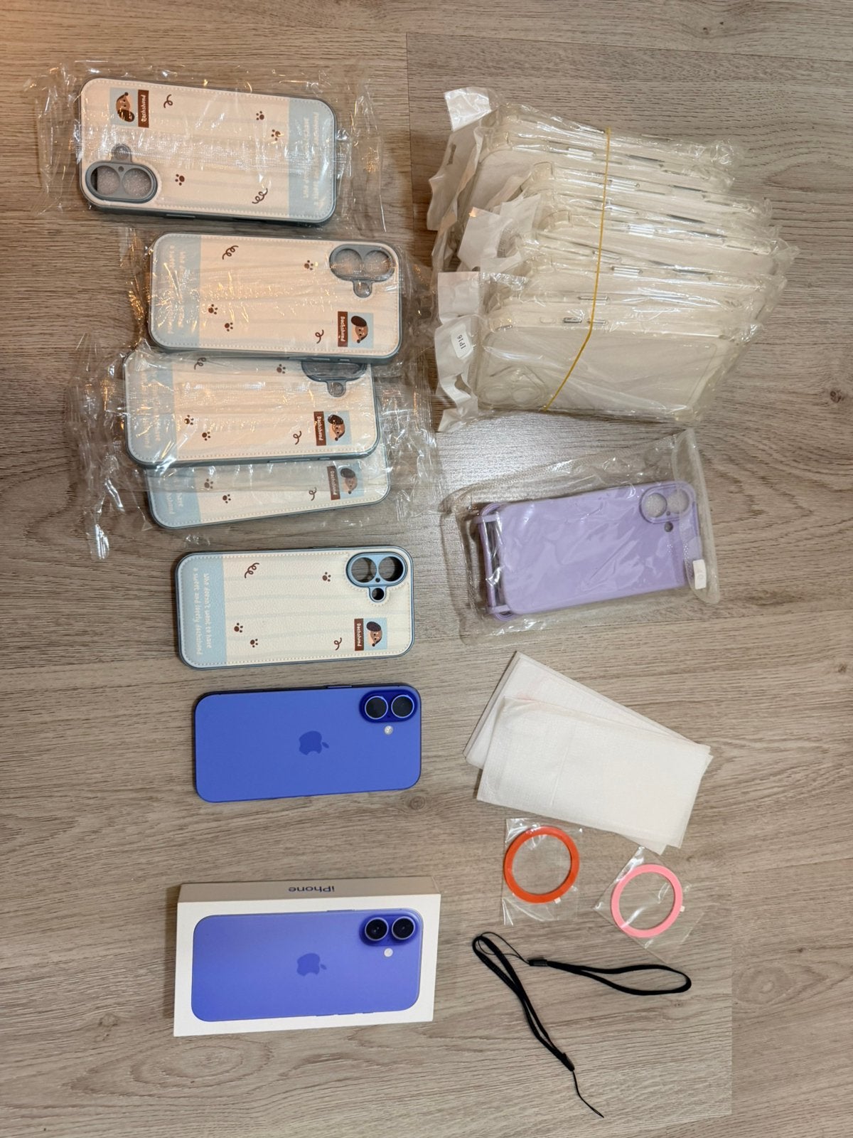 Apple iPhone 16 + veel accessories, Telecommunicatie, Eu, IPhone 16, Zo goed als nieuw, Eu