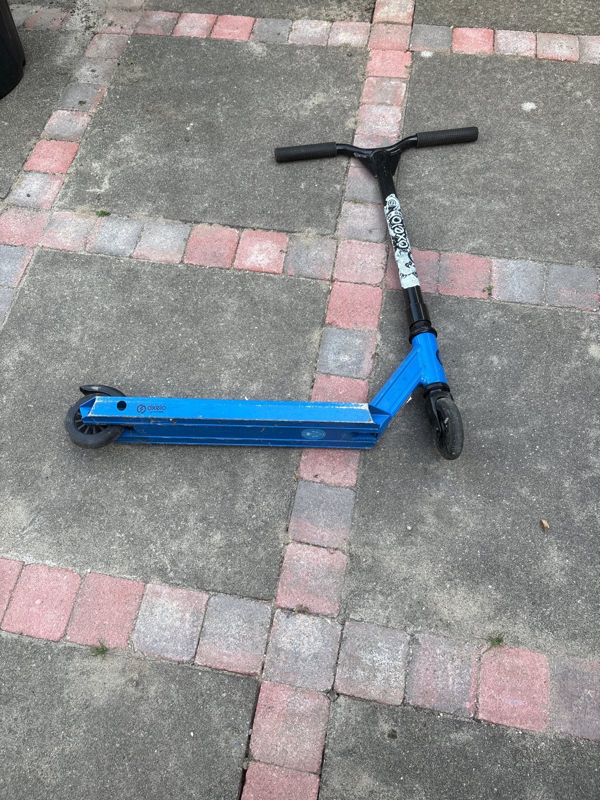 Blauwe Oxelo stuntstep - Gebruikt, Ophalen, Gebruikt, Gewone step