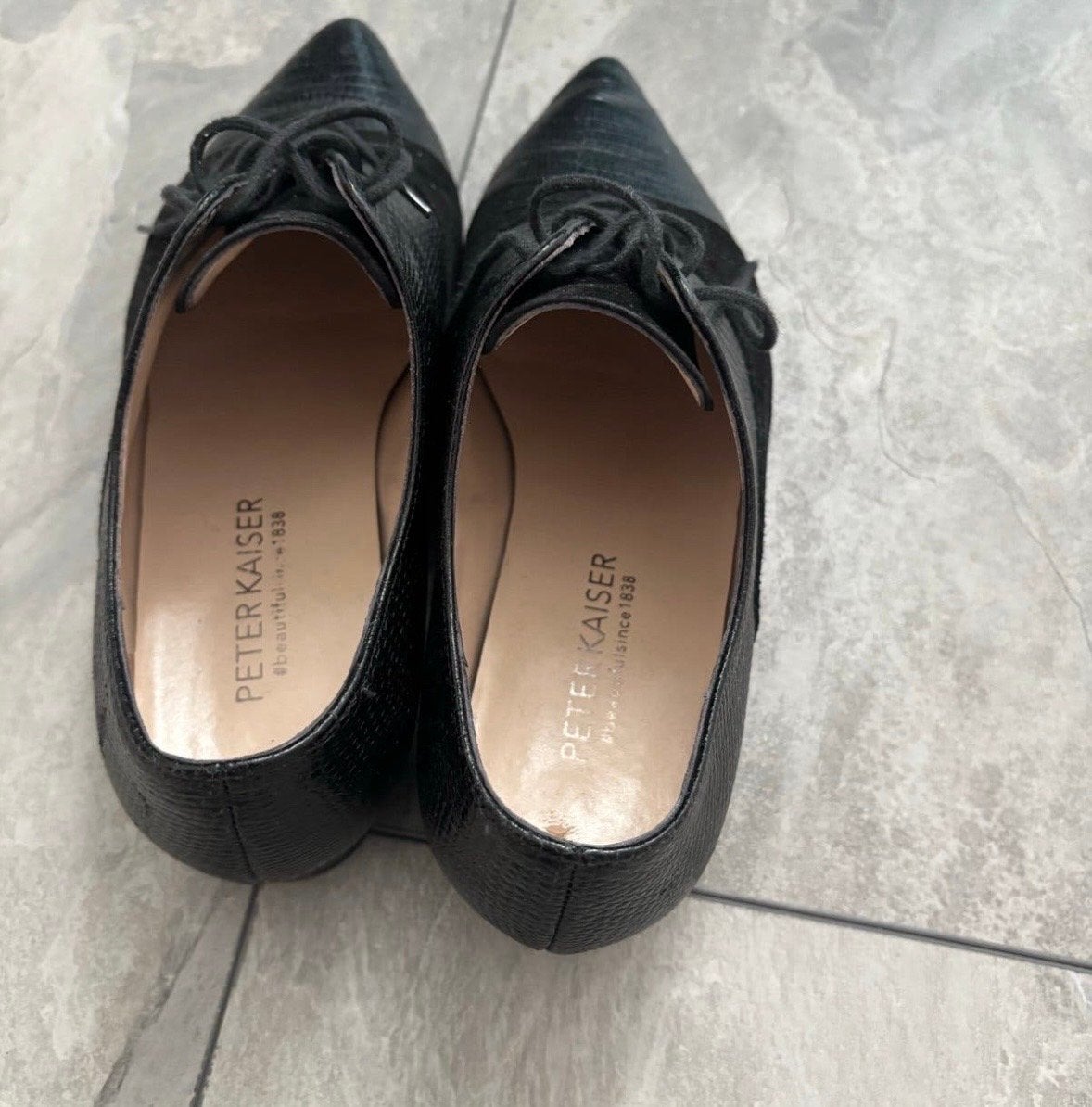 Peter Kaiser veterschoenen - Zwart - Maat 39, Ophalen of Verzenden, Zo goed als nieuw, Zwart, Schoenen met lage hakken