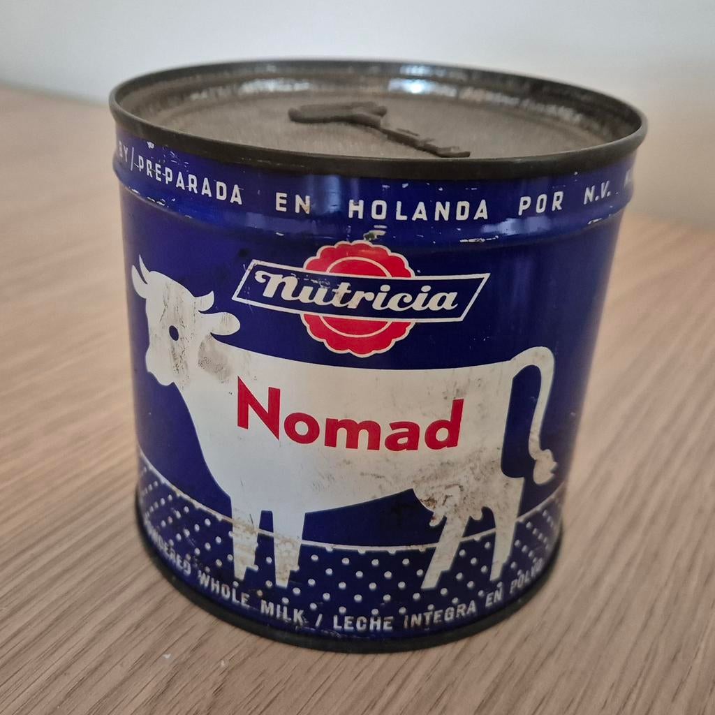 Antiek Nutricia Nomad melkpoeder blik - ongeopend, Ophalen of Verzenden, Gebruikt, Overige, Overige merken