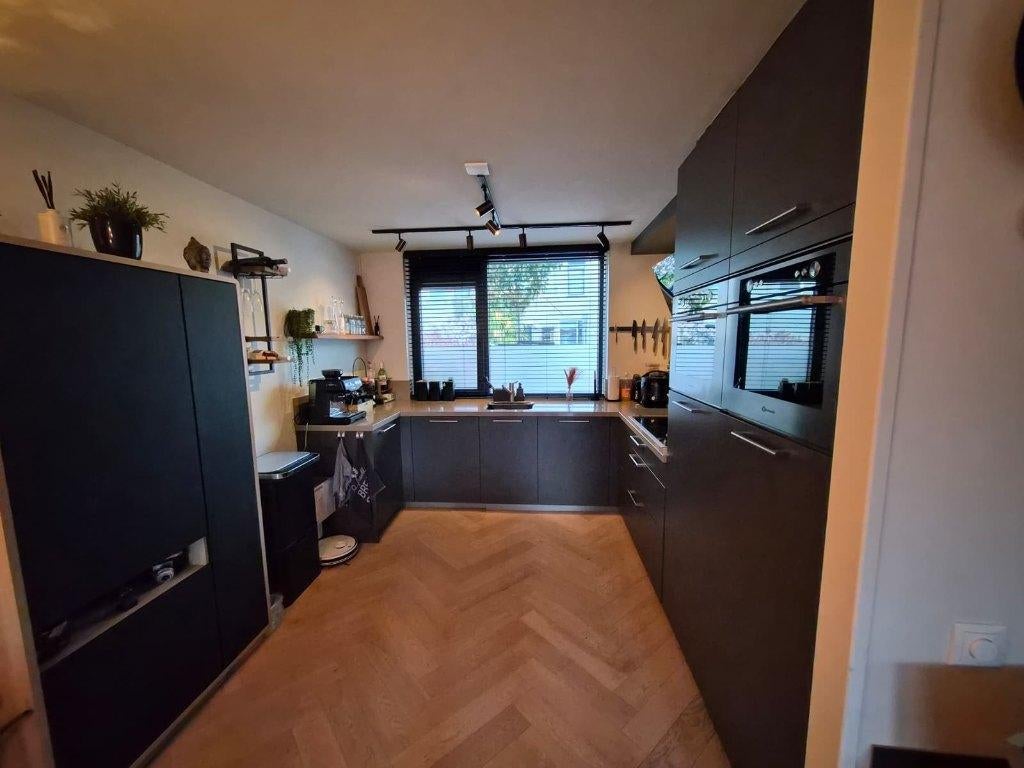 Complete hoek keuken incl apparatuur, Ophalen, Gebruikt, Hoekkeuken, Graniet of Steen
