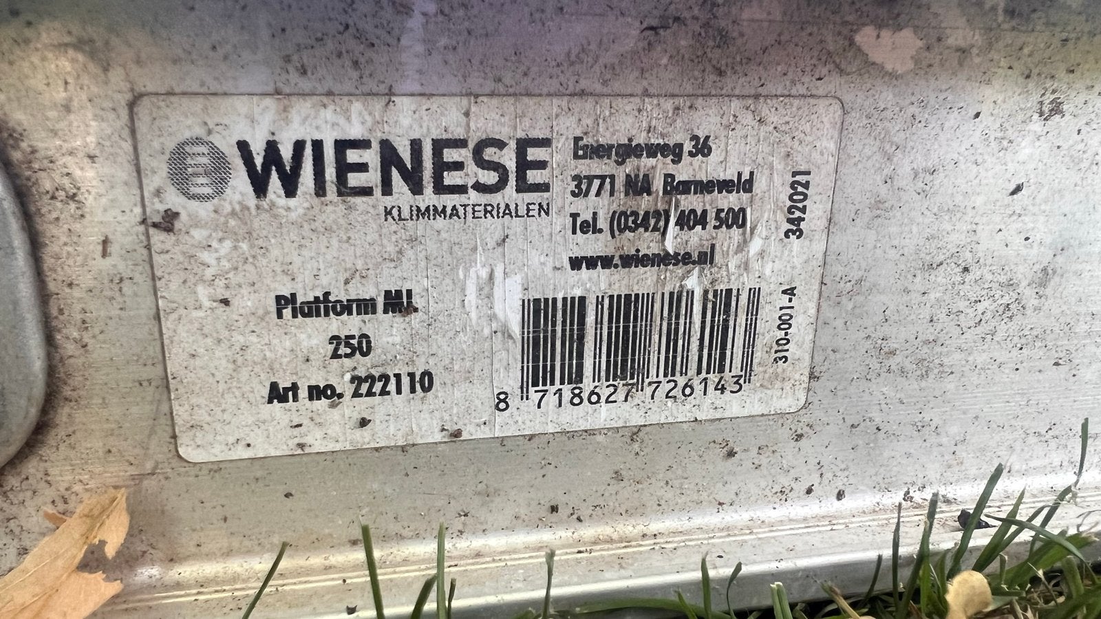 Wienese platform 250 - Steigerplatform, Doe-het-zelf en Verbouw, Steigers, Gebruikt, Rolsteiger of Kamersteiger, Minder dan 2 meter