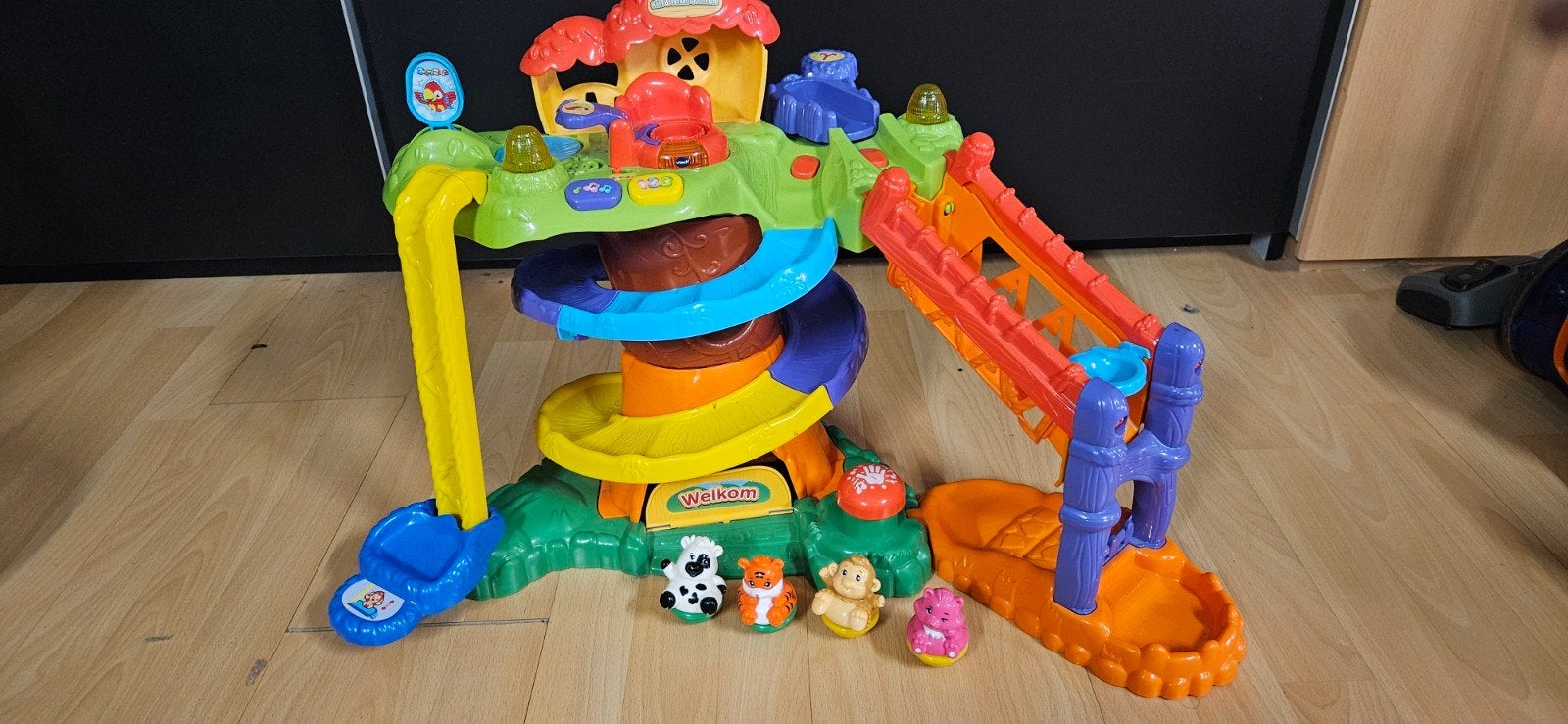 VTech ZoomiZooz Boomhuis met 4 diertjes, Ophalen of Verzenden, Zo goed als nieuw, 6 maanden tot 2 jaar