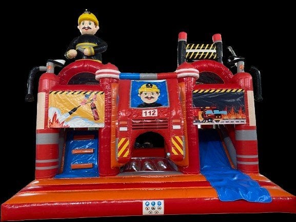 te koop mooi nieuw springkussen multiplay brandweer 5 x 4,5, Ophalen of Verzenden, Nieuw, Verjaardag