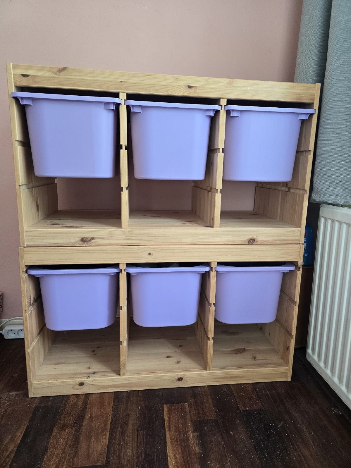 2x Ikea Trofastkast licht gebeitst grenen inclusief 6 bakken, Ophalen, Zo goed als nieuw, Kast