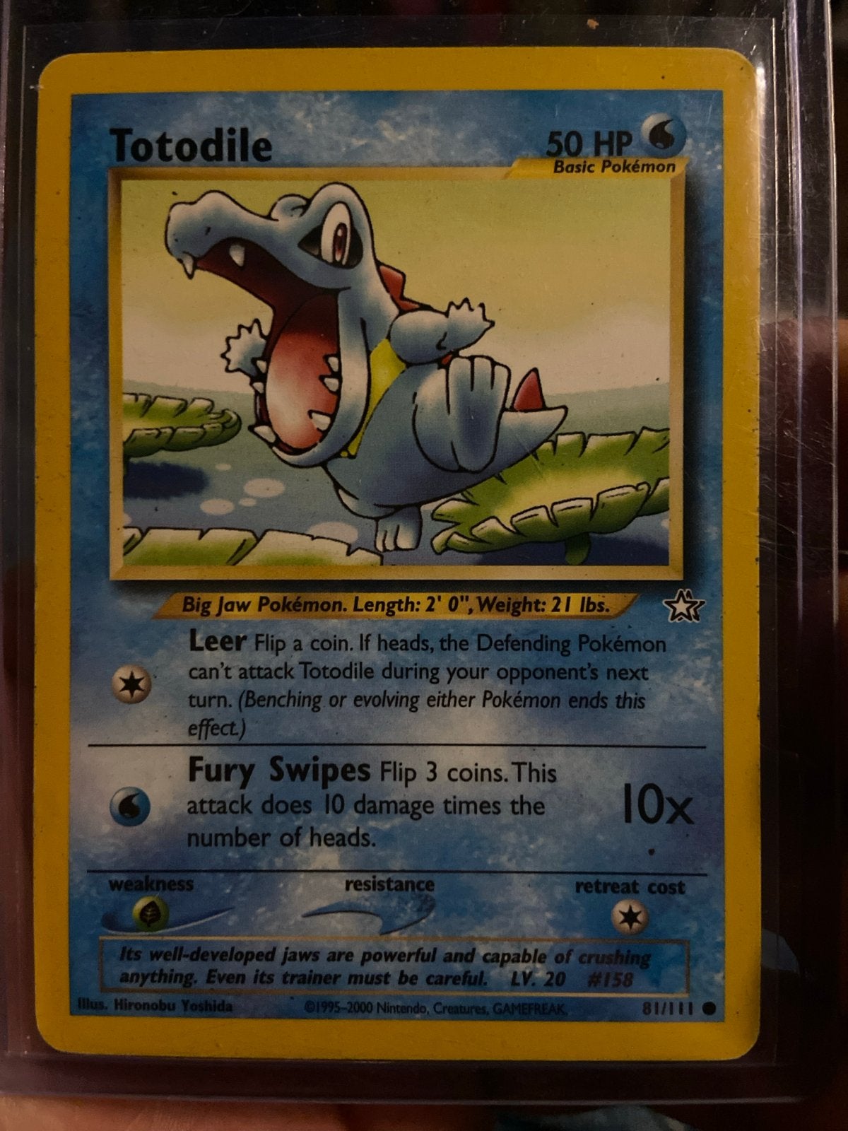 Zeldzame Pokémon kaarten - Totodile, Croconaw, Feraligatr, Ophalen of Verzenden, Gebruikt, Meerdere kaarten, Foil