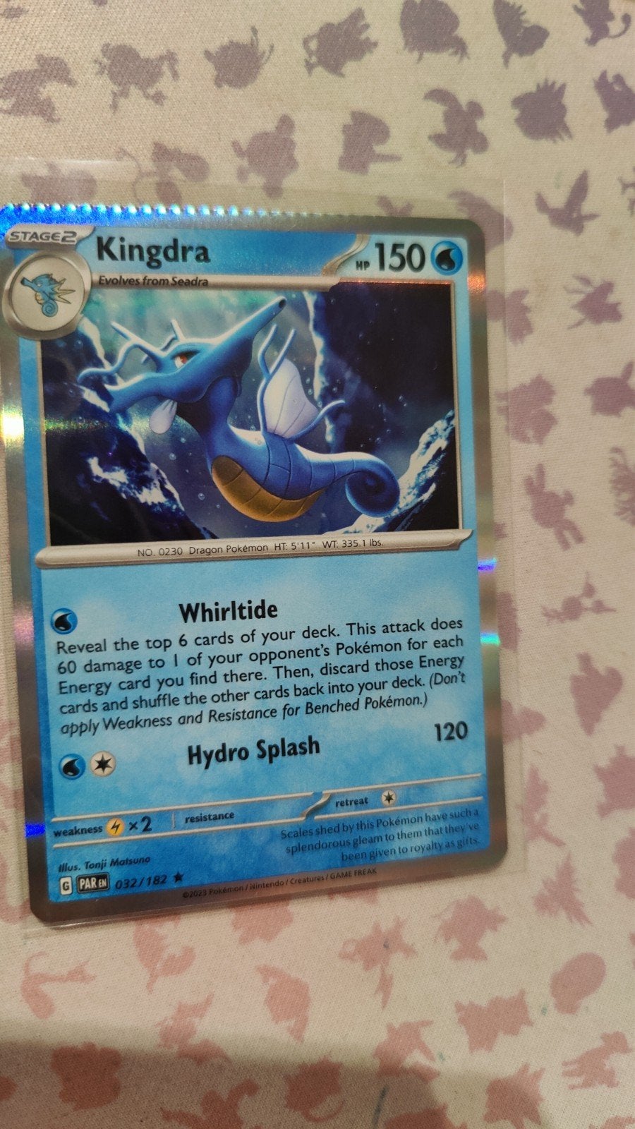 Kingdra 032/182 Paradox Rift Crimp Error Pokémon Kaart, Ophalen of Verzenden, Nieuw, Losse kaart