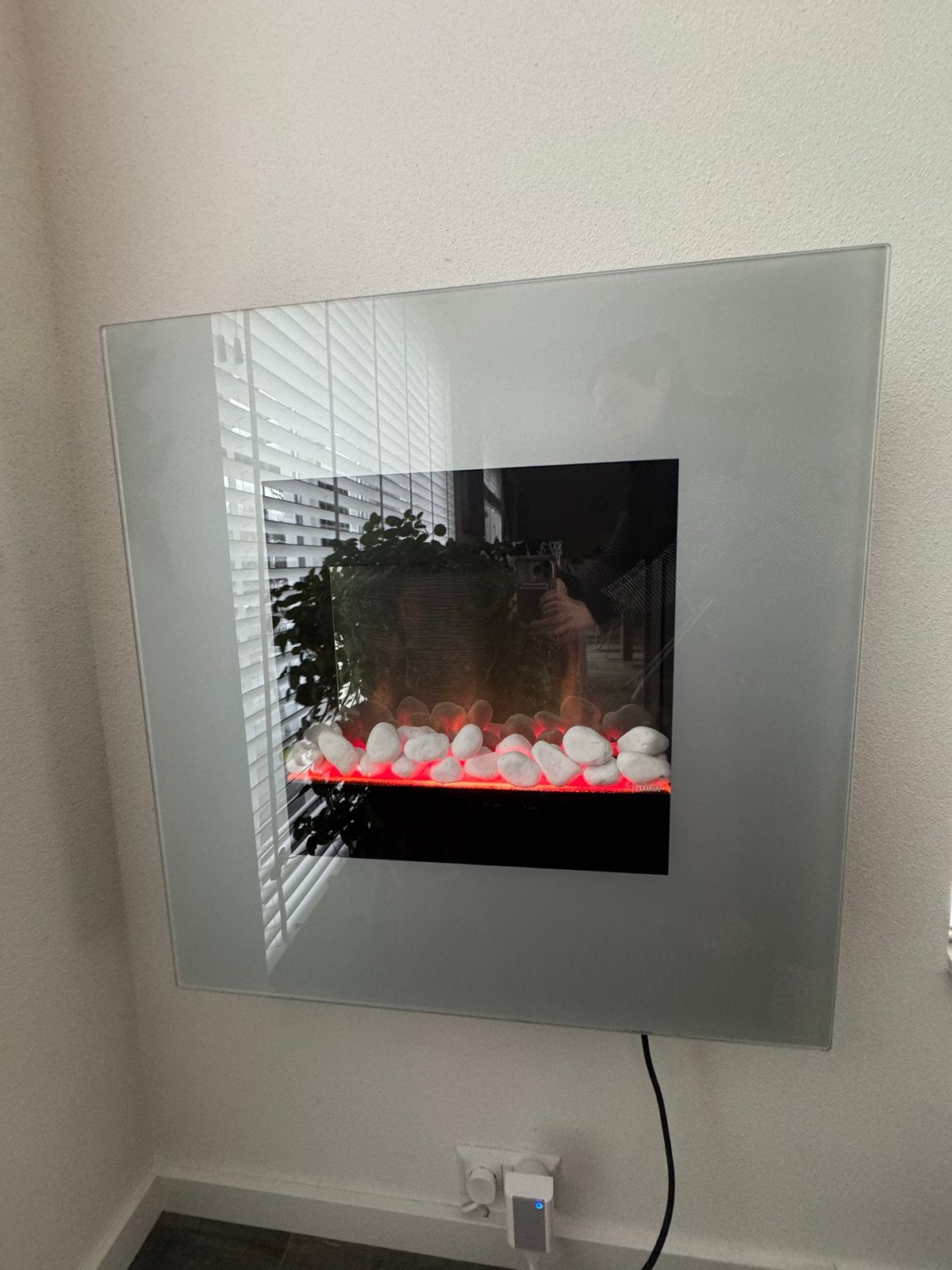 Elektrische sfeerhaard Faber, geen warmtefunctie, Huis en Inrichting, Ophalen, Zo goed als nieuw, Hangende haard, Elektrische haard
