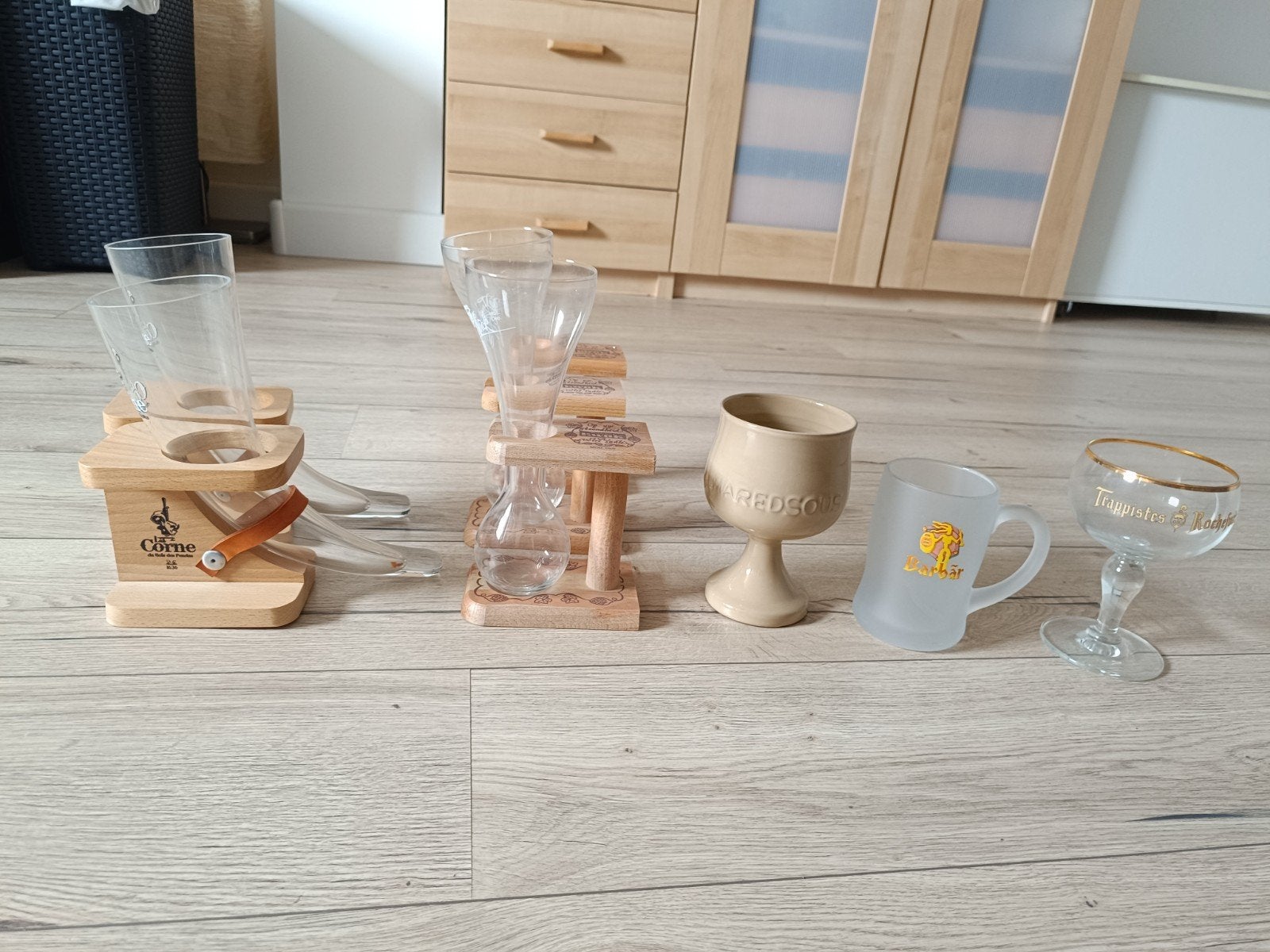 Bierglazen: Kwak, Maredsous, Barbar, Ophalen, Glas of Glazen, Gebruikt, Glas