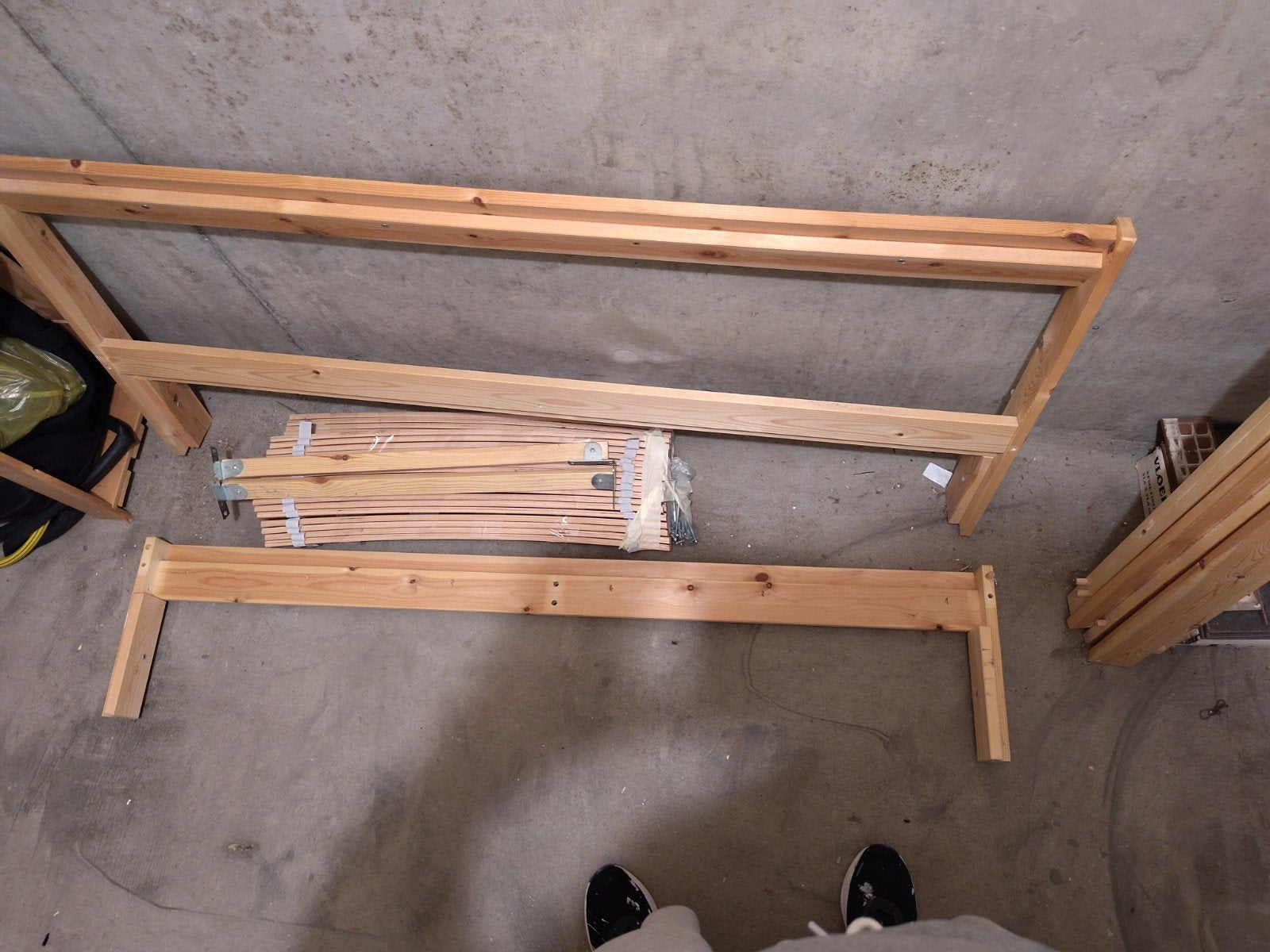 IKEA NEIDEN bed frame, 140x200 cm, inclusief lattenbodem, Ophalen, Scandinavisch, minimalistisch, Gebruikt, Overige kleuren