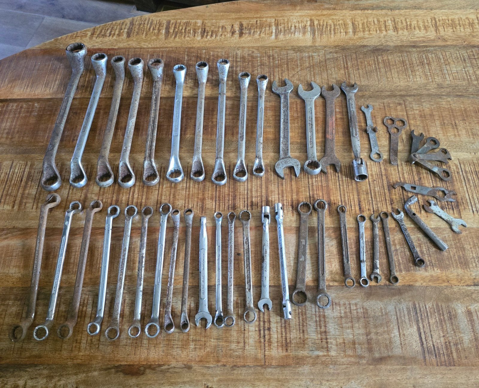 Grote collectie vintage moersleutels en steeksleutels, Ophalen of Verzenden