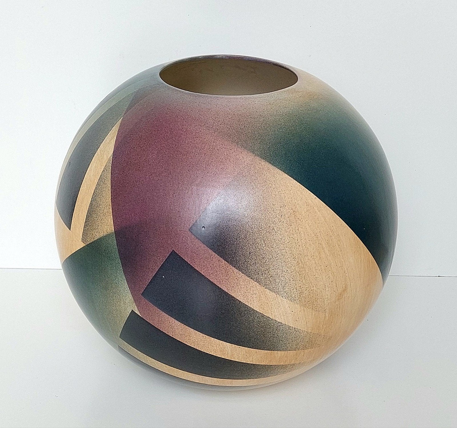 Vintage Post Modern Design Vaas John Bergen Studio Pottery, Verzenden