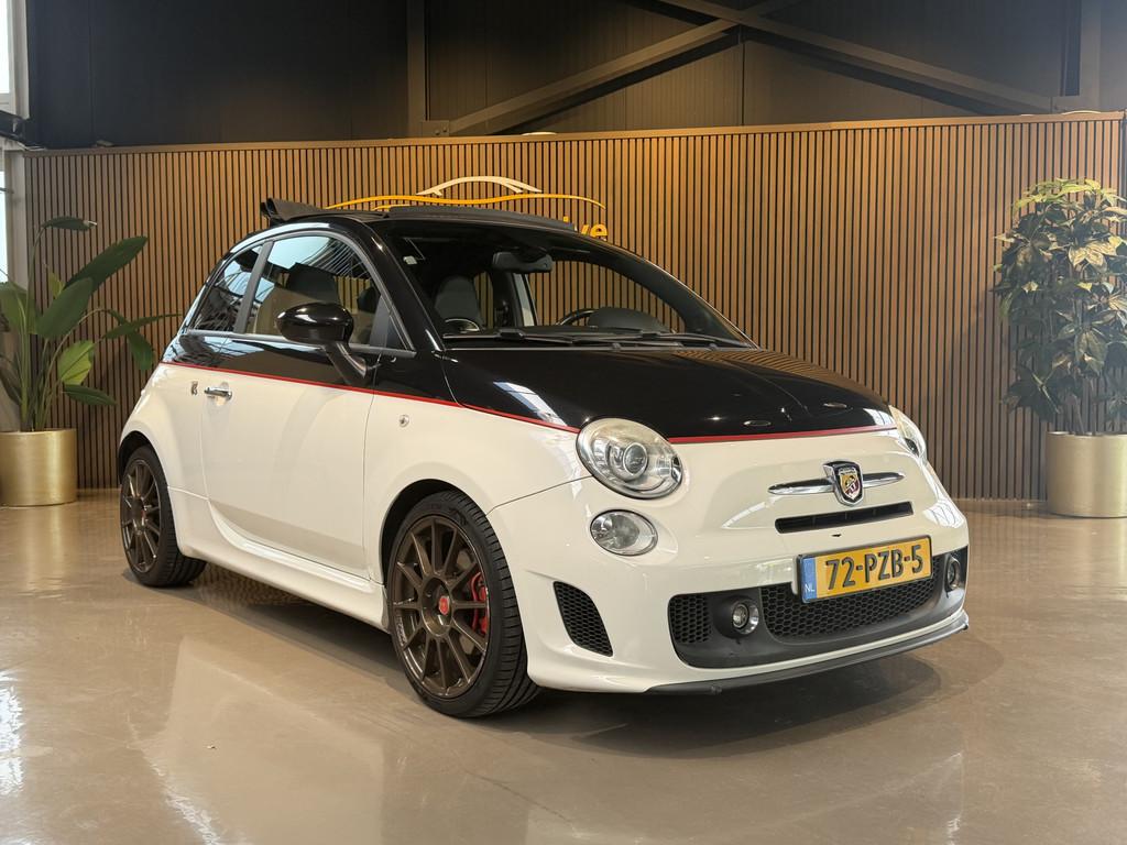 Fiat 500C 1.4-16V Abarth 140 PK Cabrio top Leder interieur N, Euro 5, Gebruikt, Zwart, 4 cilinders
